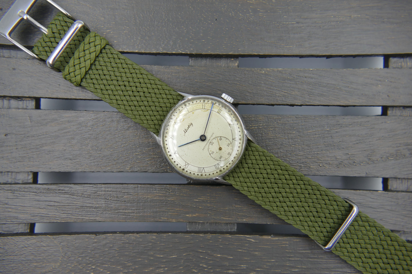 40s vintage watch mens Hertig ref. 8391 manual wind Certina cal. KF 320B serviced