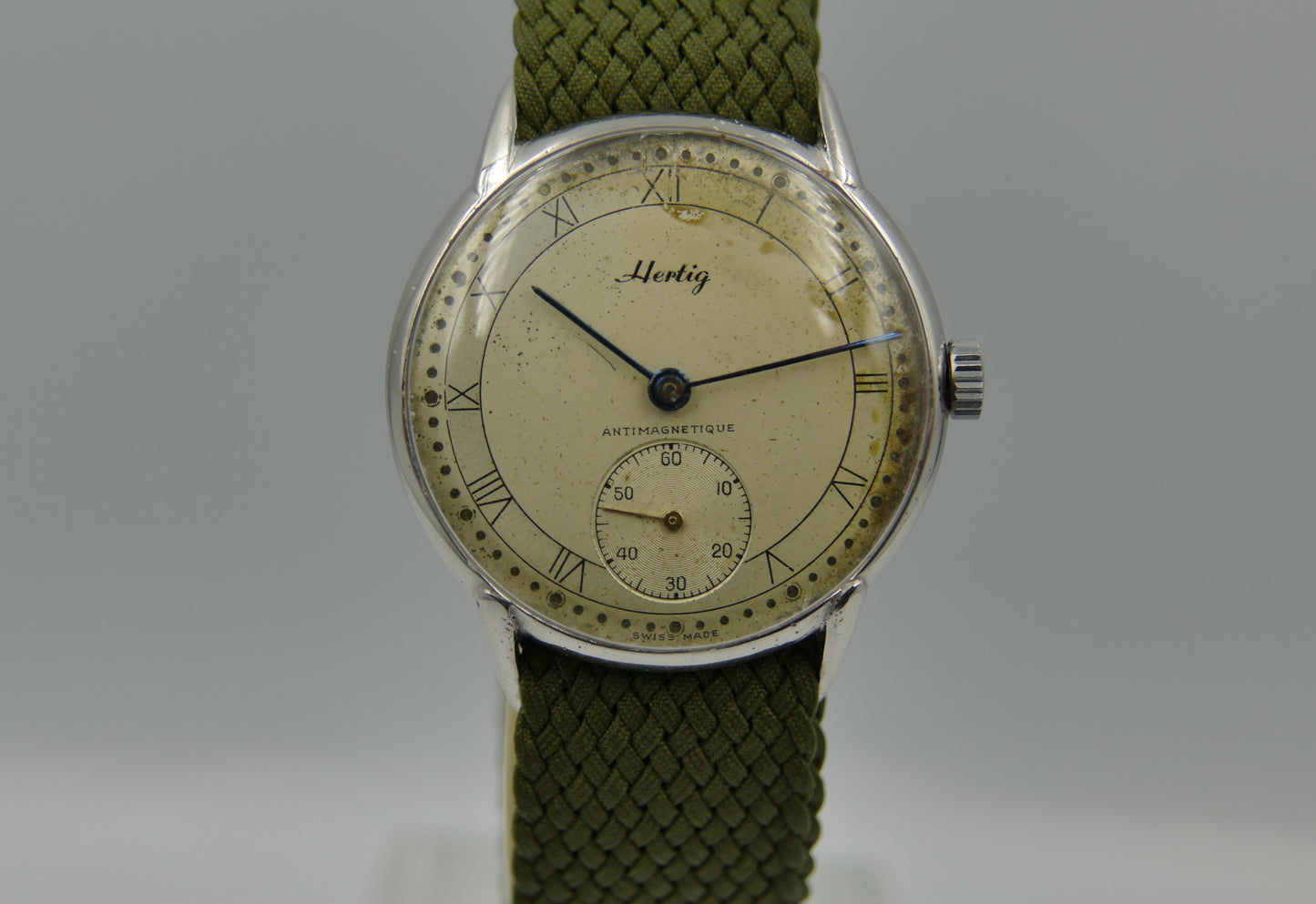 40s vintage watch mens Hertig ref. 8391 manual wind Certina cal. KF 320B serviced