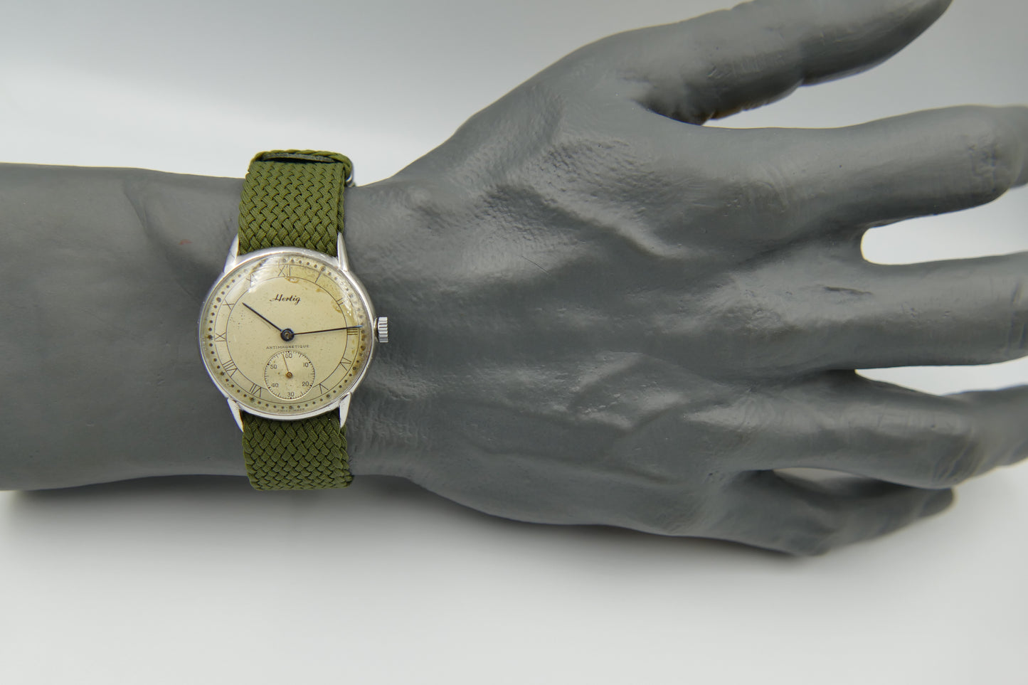 40s vintage watch mens Hertig ref. 8391 manual wind Certina cal. KF 320B serviced