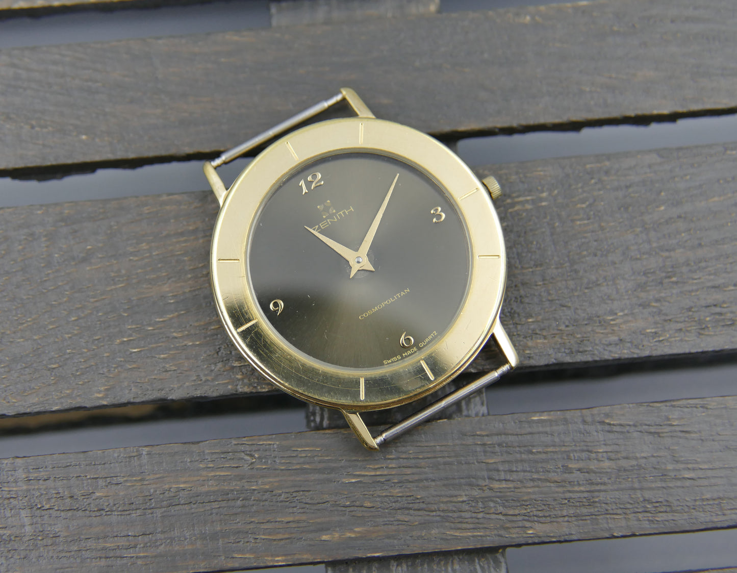 90s Vintage watch mens dress Zenith cosmopolitan ref 27.0290.385 Gold Tone ultra Thin