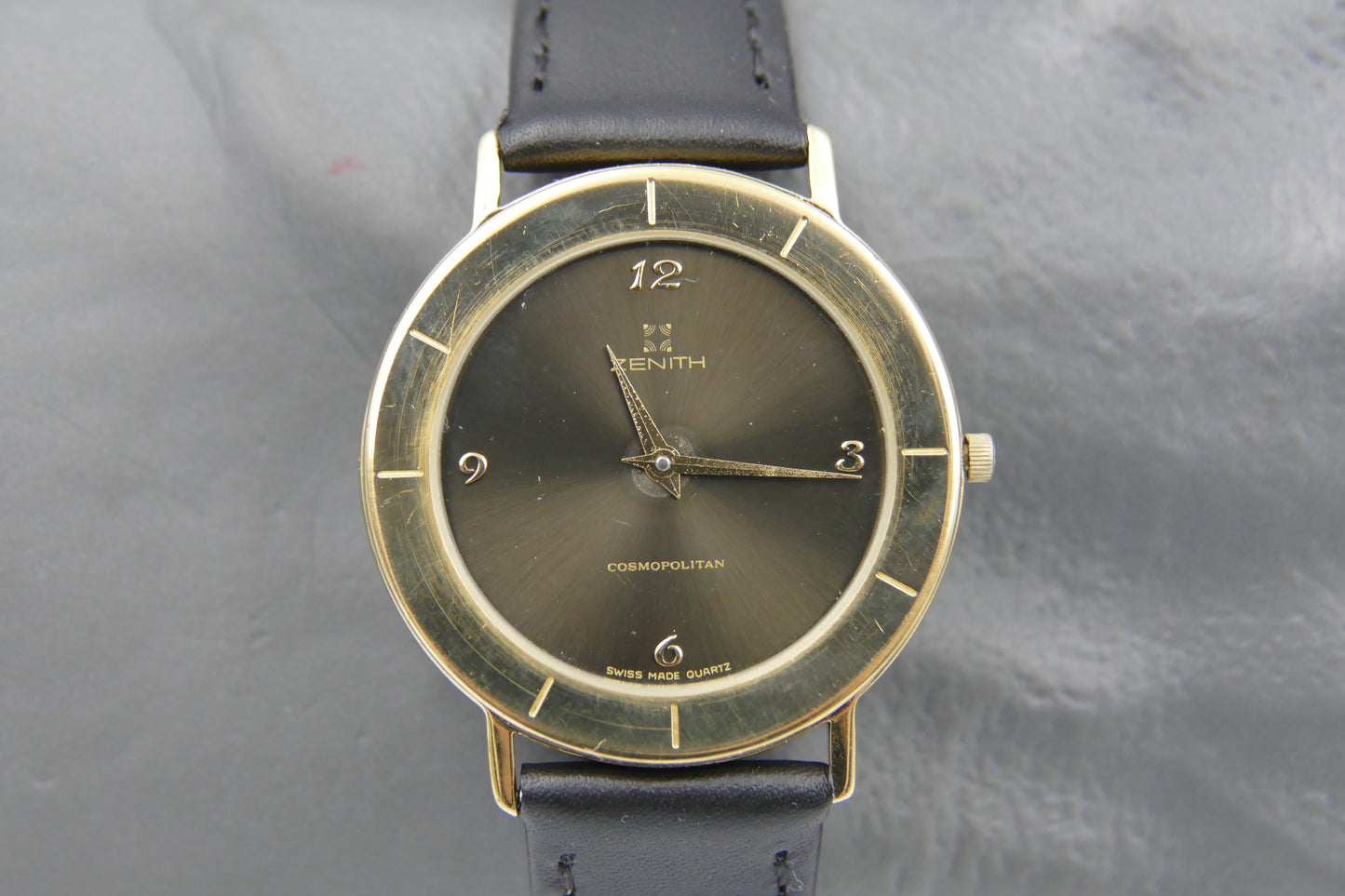 90s Vintage watch mens dress Zenith cosmopolitan ref 27.0290.385 Gold Tone ultra Thin