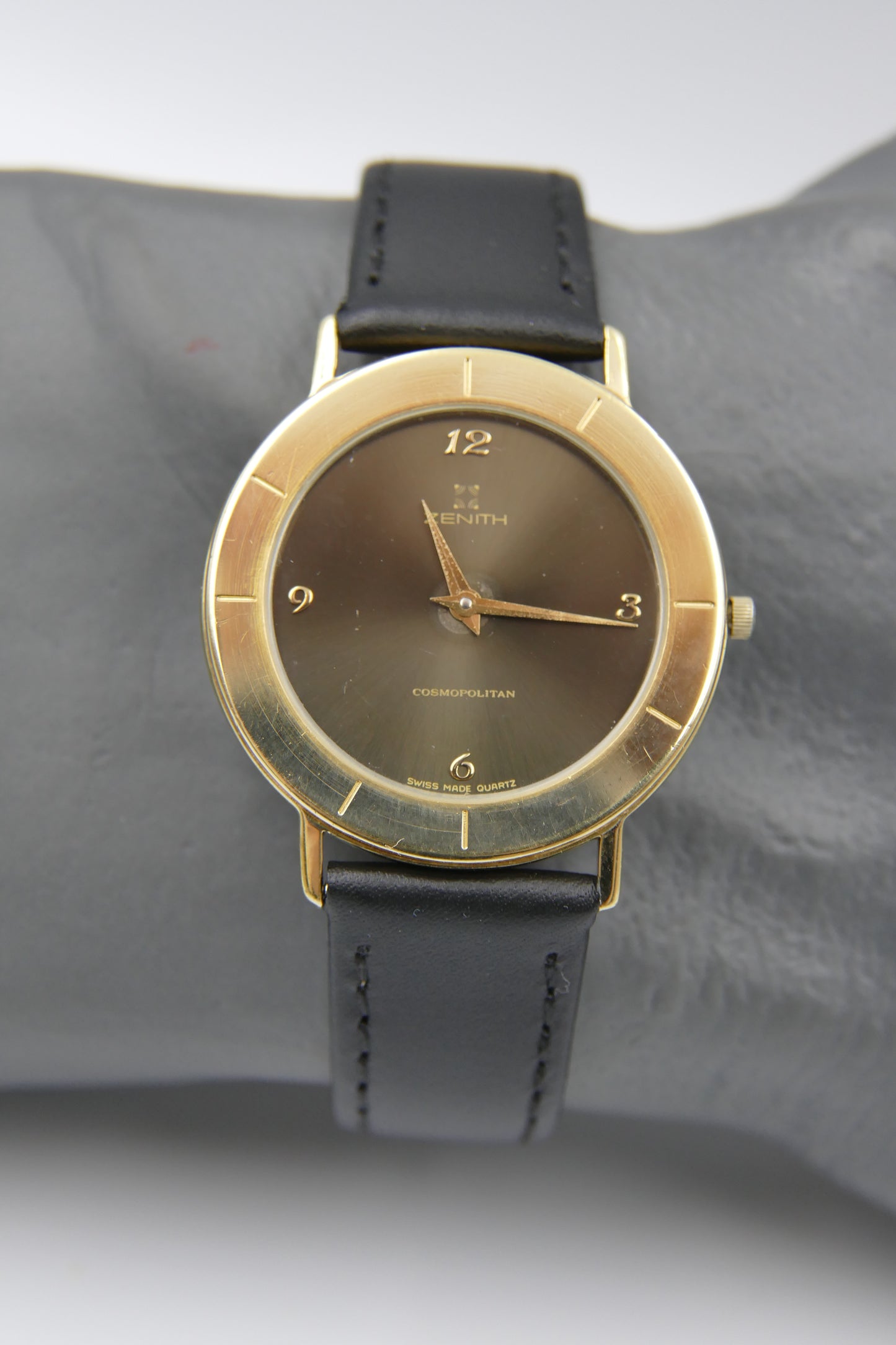 90s Vintage watch mens dress Zenith cosmopolitan ref 27.0290.385 Gold Tone ultra Thin