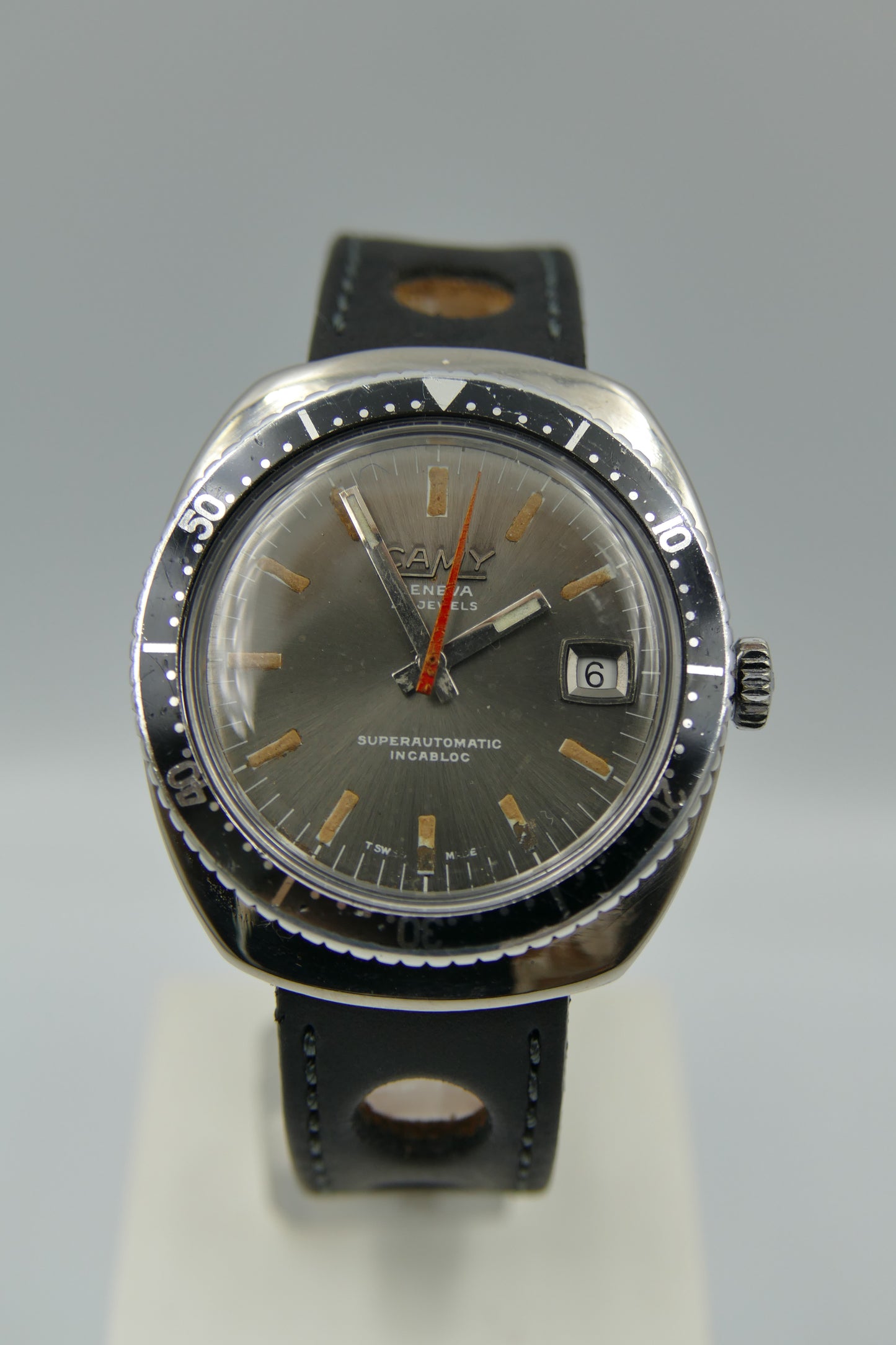 70s vintage watch mens diver Camy Geneva Superautomatic ref. 7433 serviced