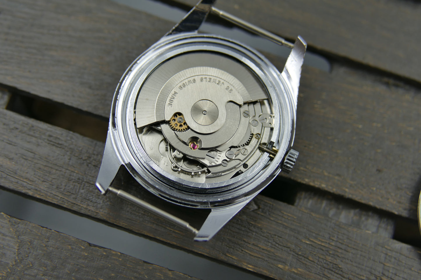 vintage watch mens Crystal Watch automatic eta 2432 perpetua polerouter serviced