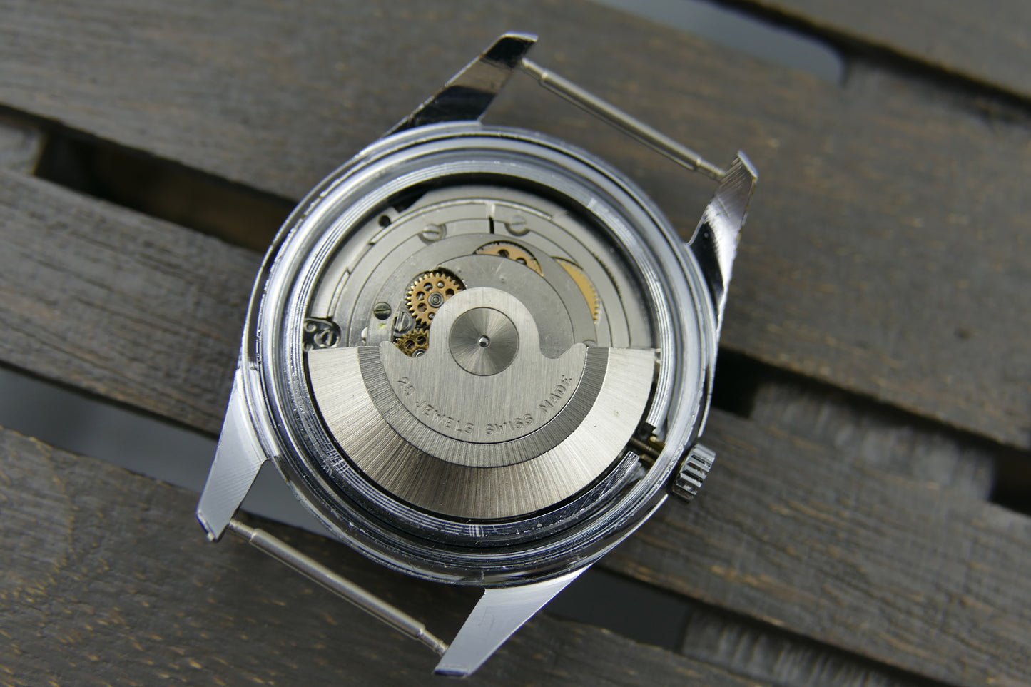 vintage watch mens Crystal Watch automatic eta 2432 perpetua polerouter serviced
