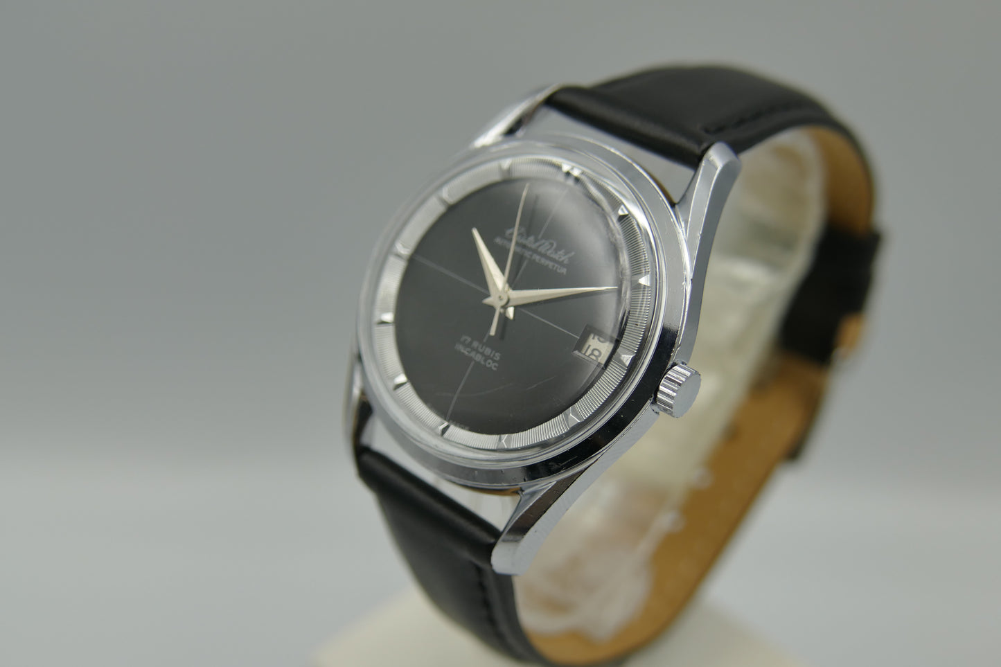 vintage watch mens Crystal Watch automatic eta 2432 perpetua polerouter serviced