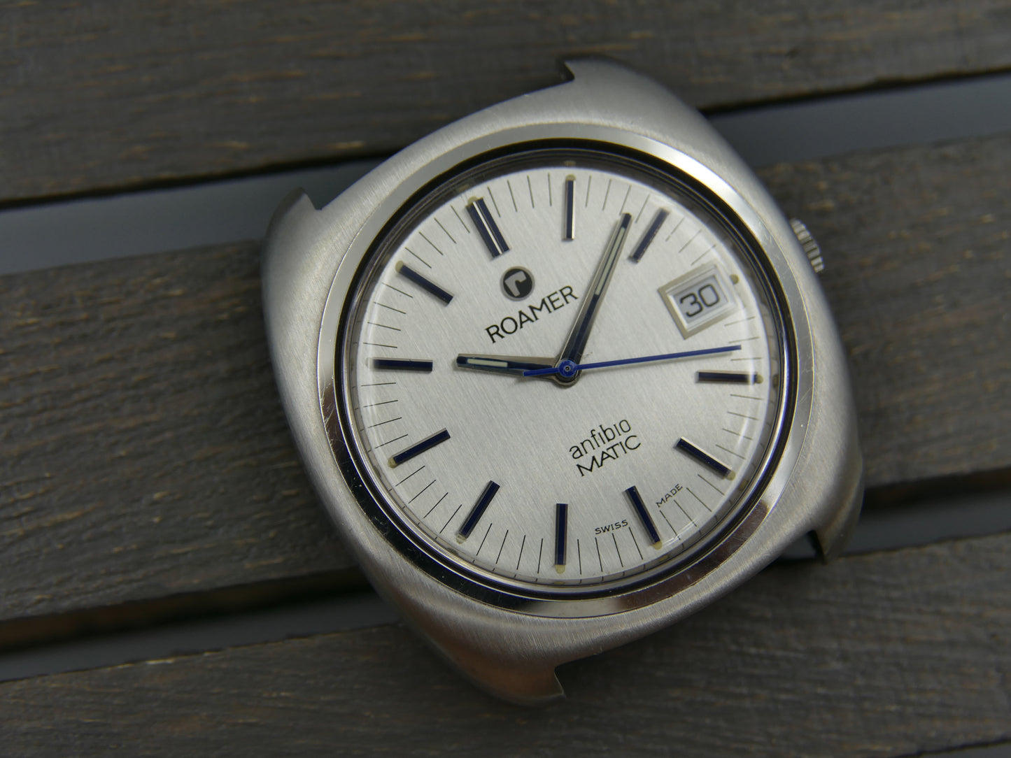 70s vintage watch mens Roamer Anfibio Matic 522- 1120.013 NOS