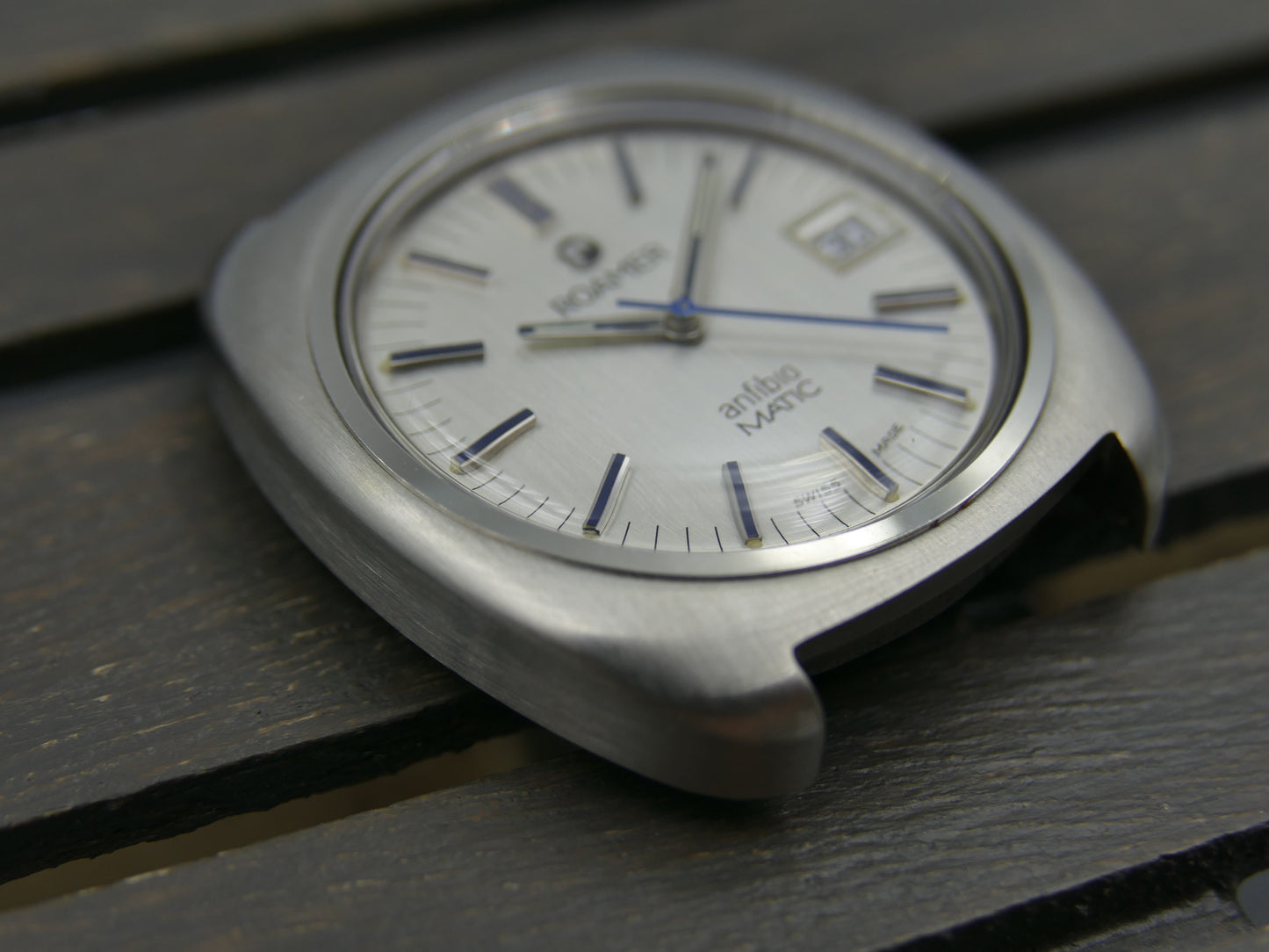 70s vintage watch mens Roamer Anfibio Matic 522- 1120.013 NOS