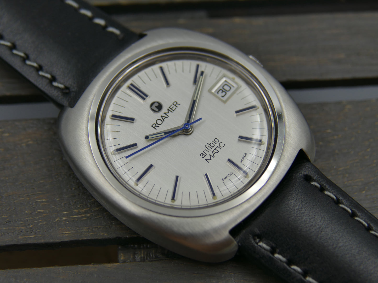 70s vintage watch mens Roamer Anfibio Matic 522- 1120.013 NOS