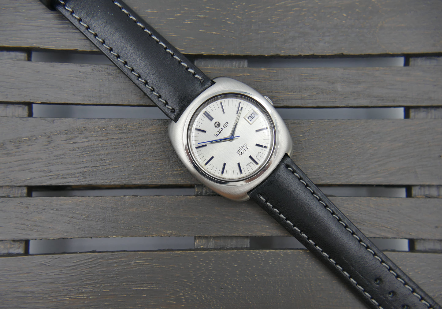 70s vintage watch mens Roamer Anfibio Matic 522- 1120.013 NOS