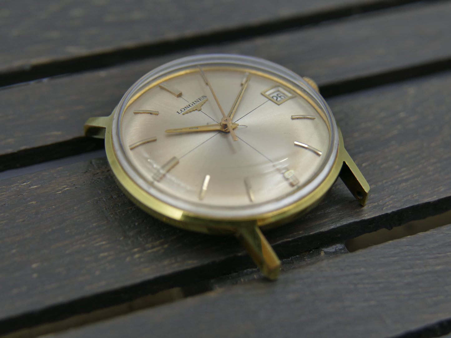 70’s vintage watch mens Longines cross dial ref. 7626 -3 hand wind 701