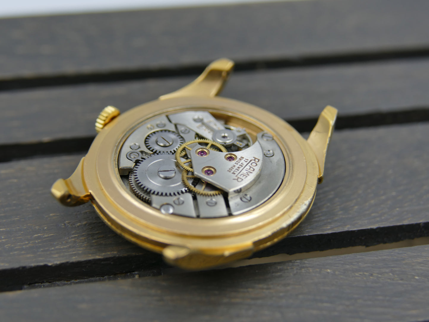 50s vintage watch mens Roamer De Luxe two tone ST 372 rare