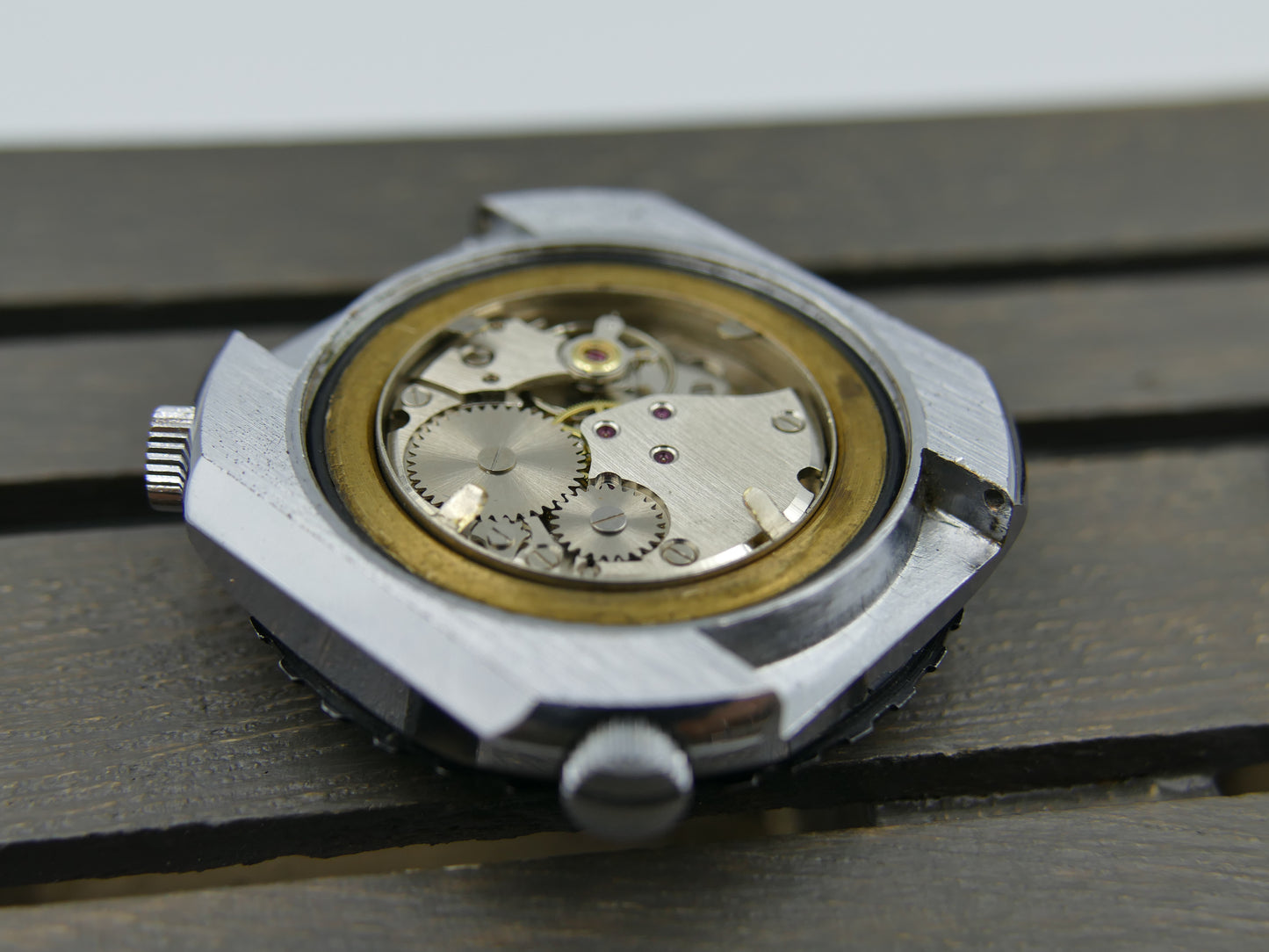 70s vintage watch mens plongee diver Difor Super Etanche mint