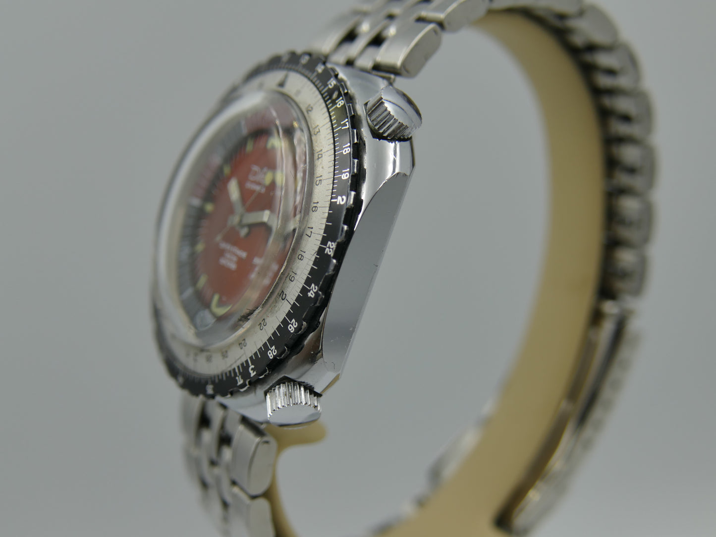70s vintage watch mens plongee diver Difor Super Etanche mint