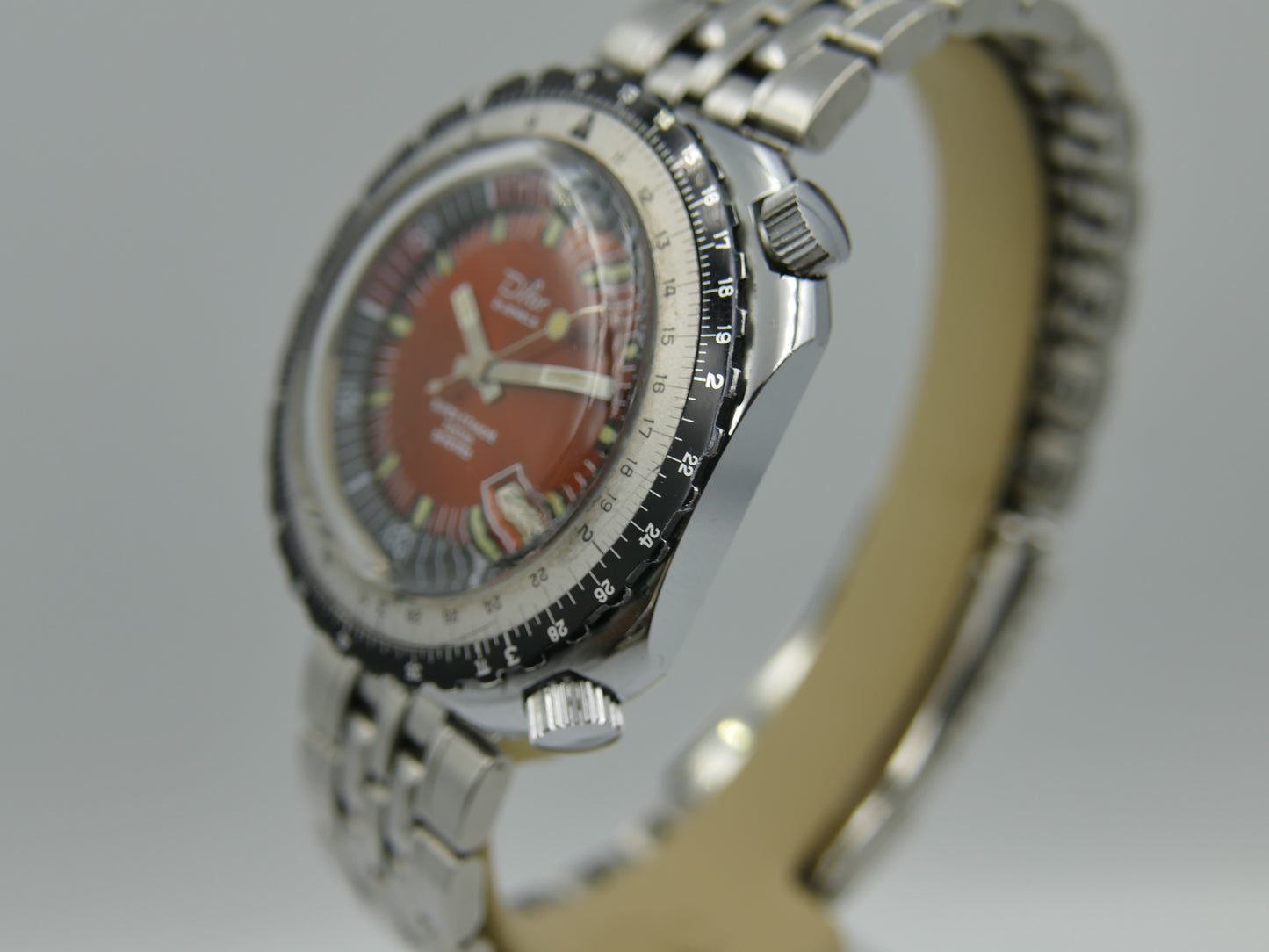 70s vintage watch mens plongee diver Difor Super Etanche mint