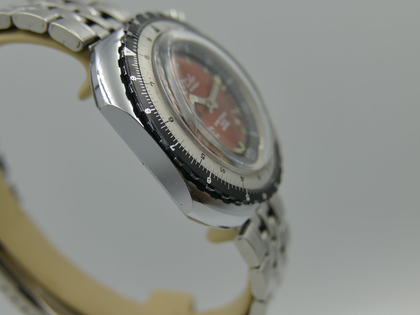 70s vintage watch mens plongee diver Difor Super Etanche mint