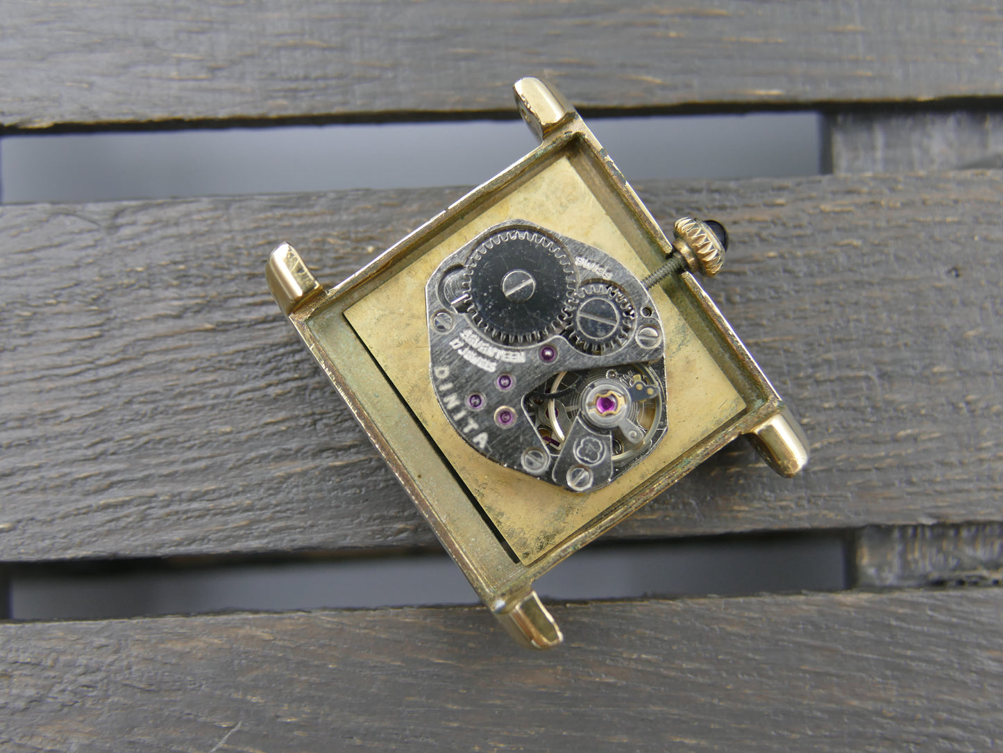 80s vintage watch Raymond Weil tank geneve ref. 671 hand wind cal. FHF-ST 69N