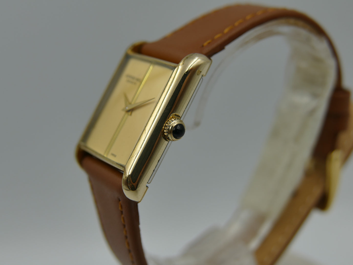 80s vintage watch Raymond Weil tank geneve ref. 671 hand wind cal. FHF-ST 69N
