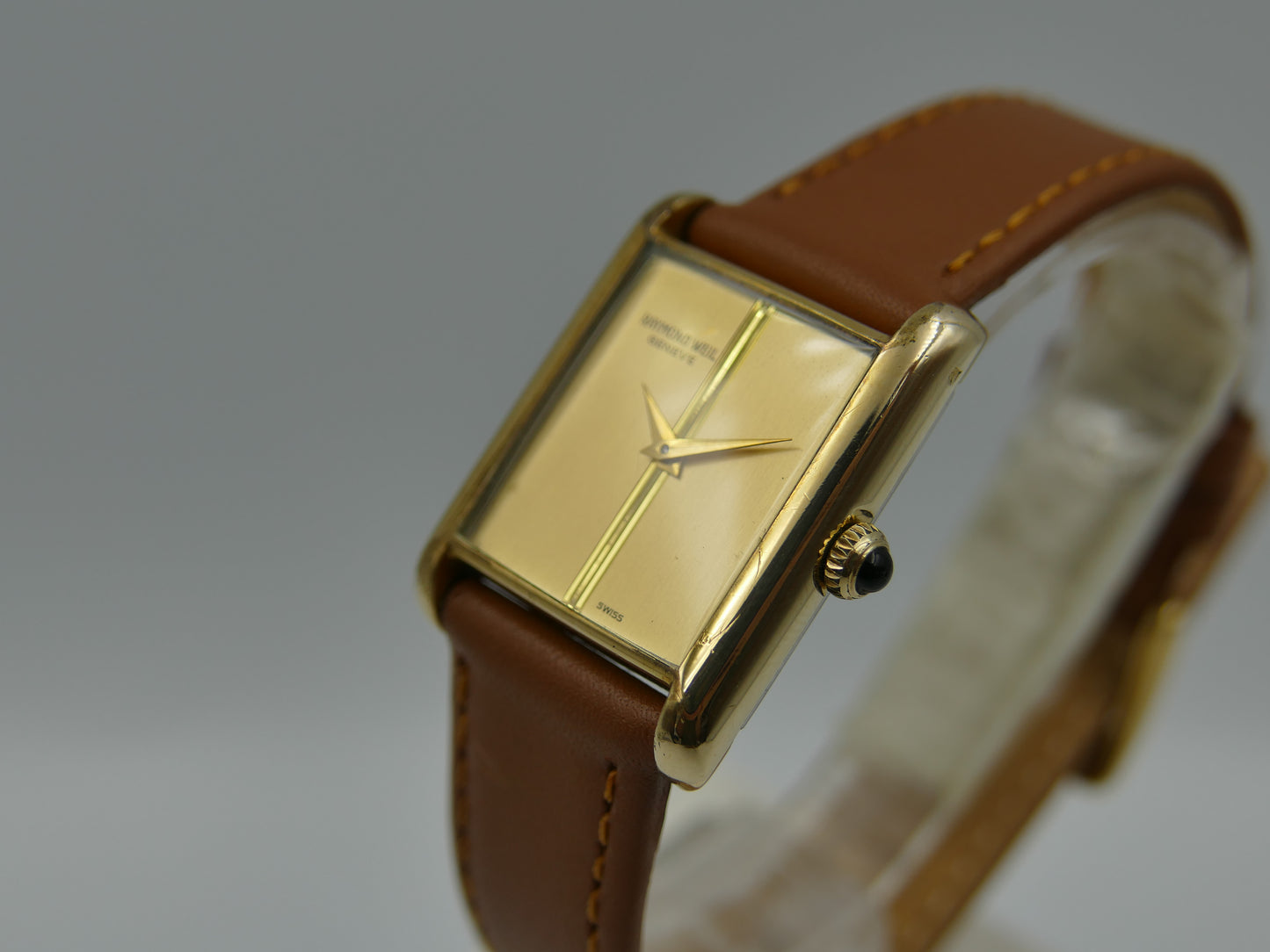 80s vintage watch Raymond Weil tank geneve ref. 671 hand wind cal. FHF-ST 69N