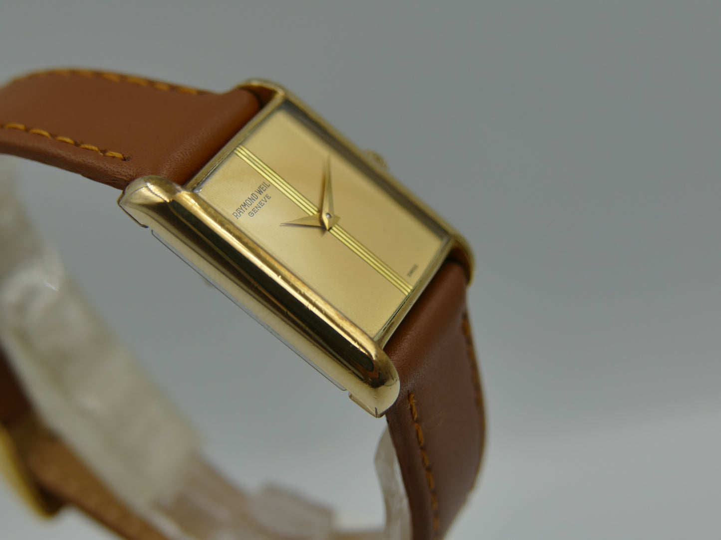 80s vintage watch Raymond Weil tank geneve ref. 671 hand wind cal. FHF-ST 69N