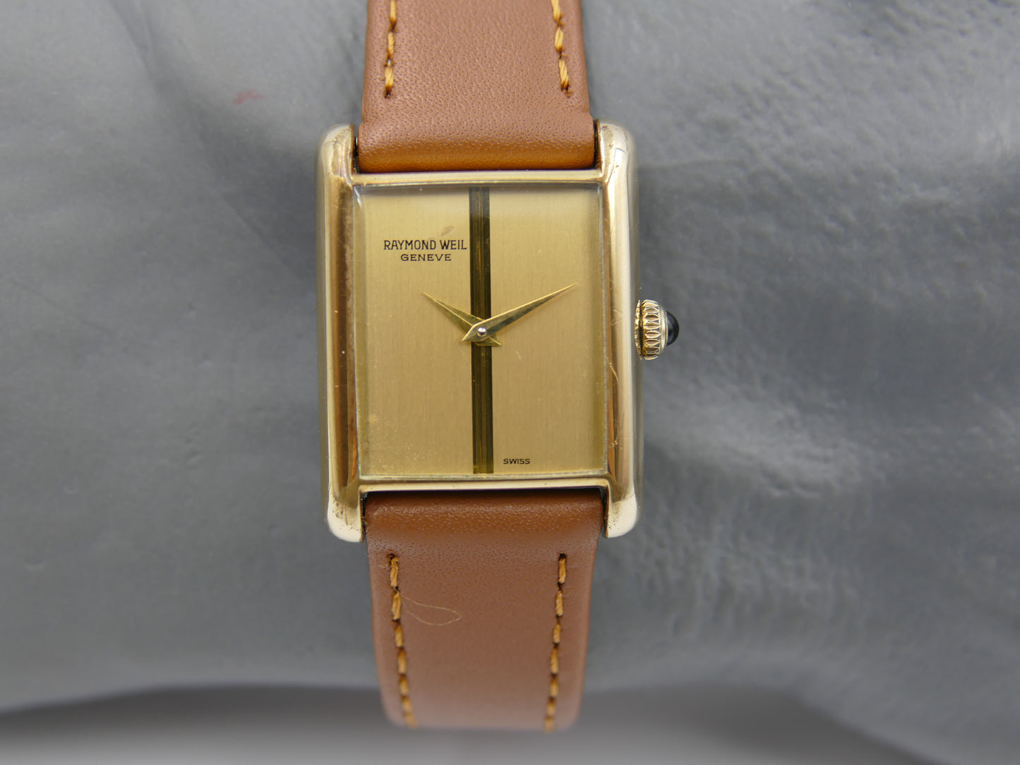 80s vintage watch Raymond Weil tank geneve ref. 671 hand wind cal. FHF-ST 69N