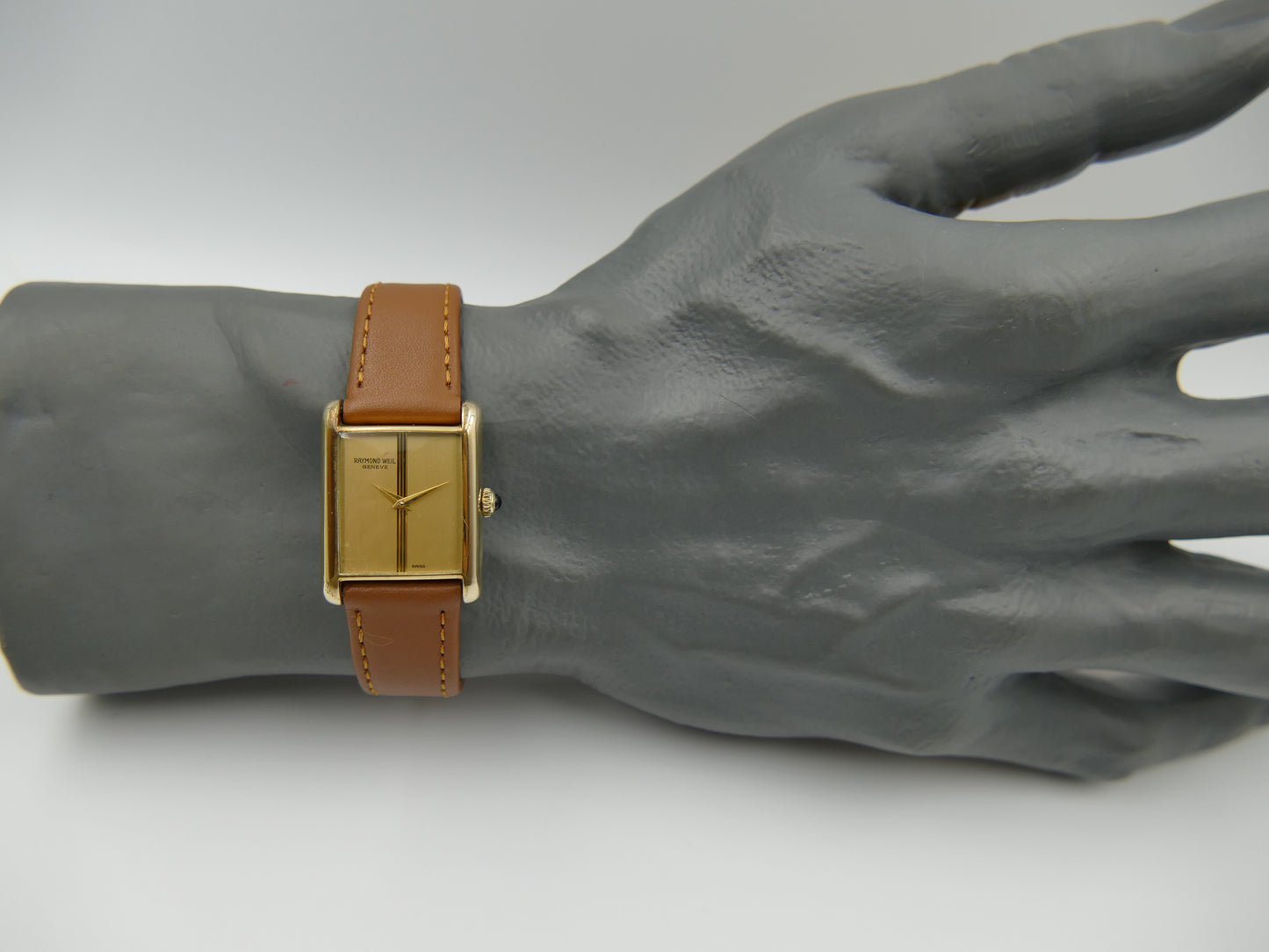80s vintage watch Raymond Weil tank geneve ref. 671 hand wind cal. FHF-ST 69N