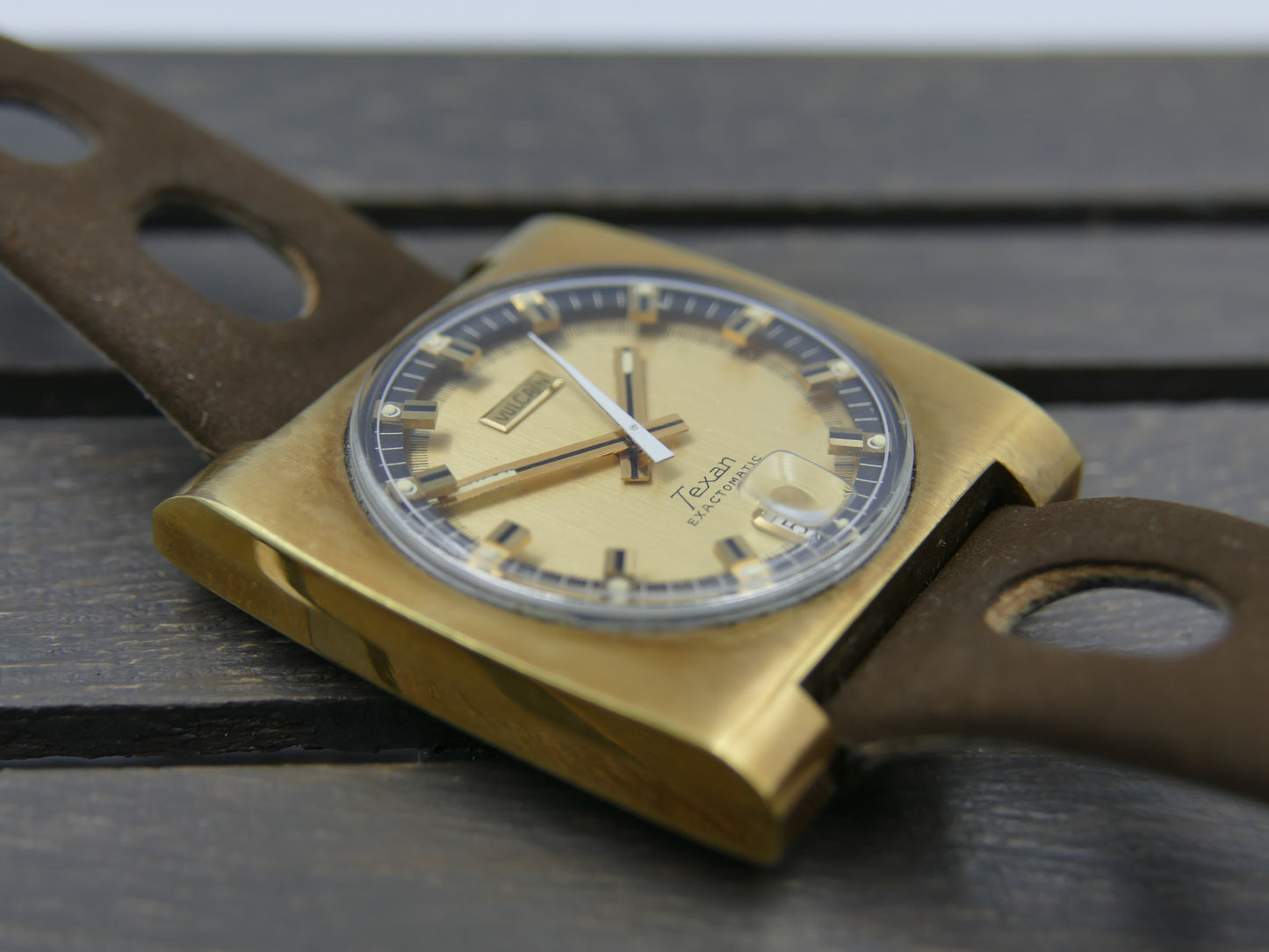70s vintage watch mens Vulcain Texan Exactomatic automatic MSR T56 rare NOS