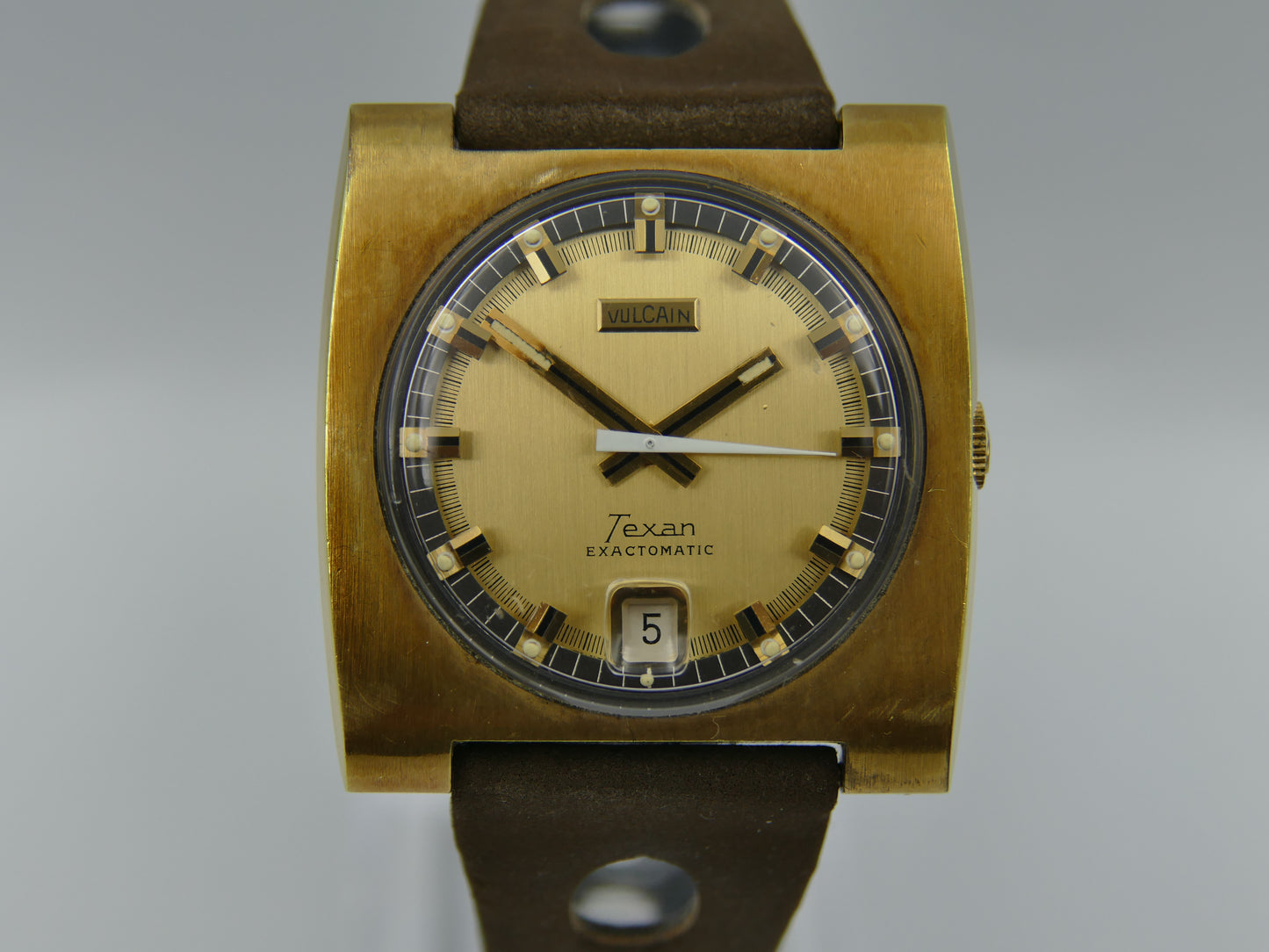 70s vintage watch mens Vulcain Texan Exactomatic automatic MSR T56 rare NOS