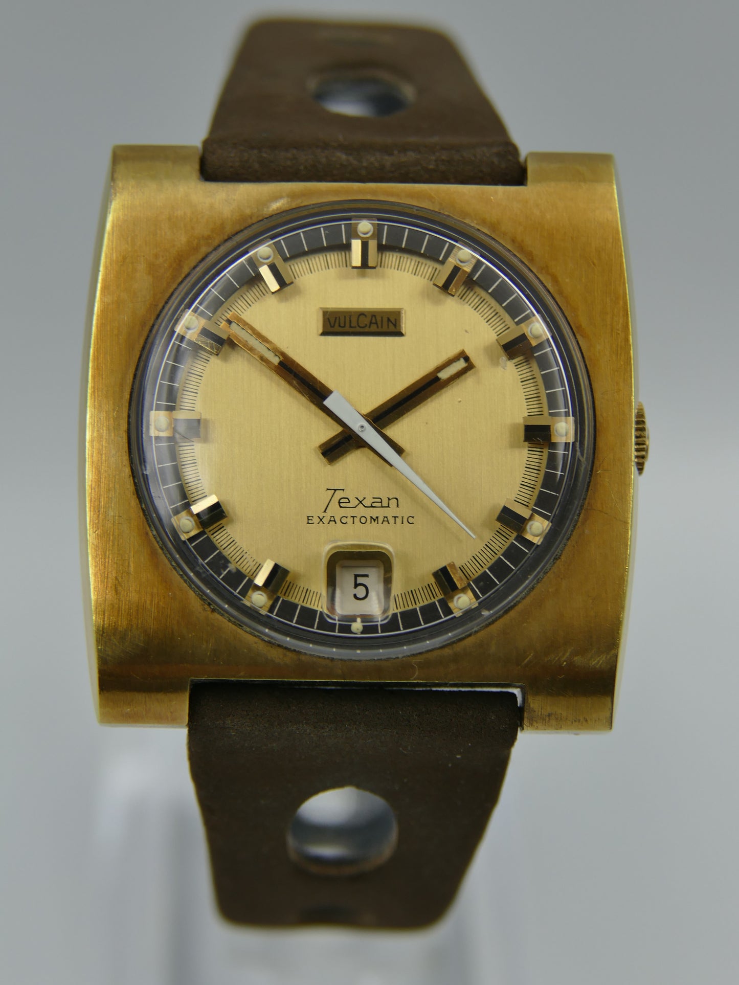 70s vintage watch mens Vulcain Texan Exactomatic automatic MSR T56 rare NOS