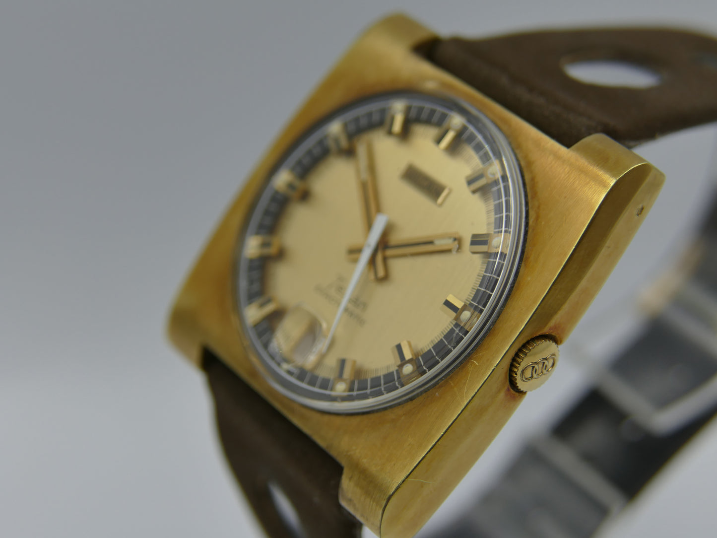 70s vintage watch mens Vulcain Texan Exactomatic automatic MSR T56 rare NOS