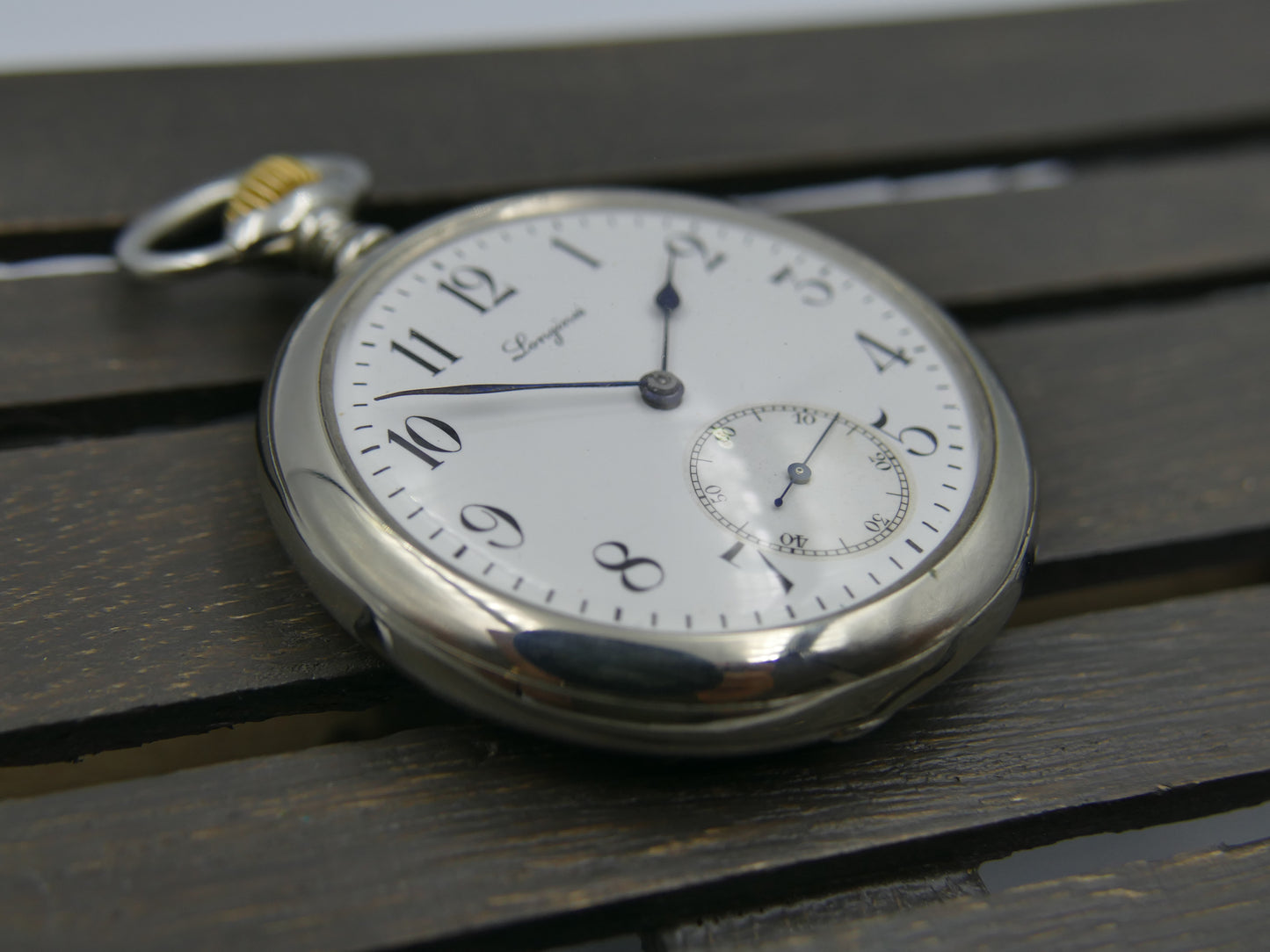 1908 vintage pocket gousset watch Longines manual wind 19.75