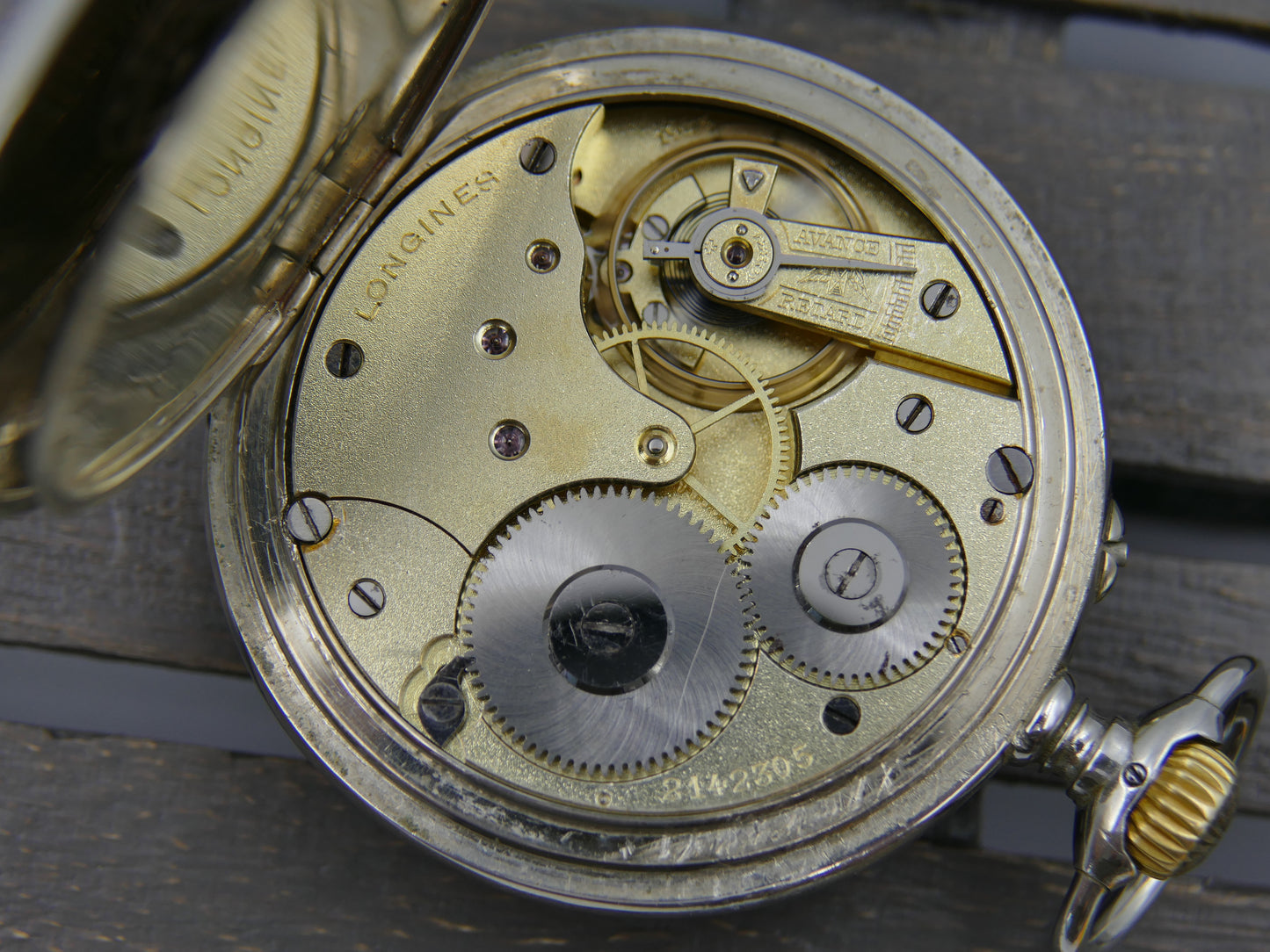 1908 vintage pocket gousset watch Longines manual wind 19.75