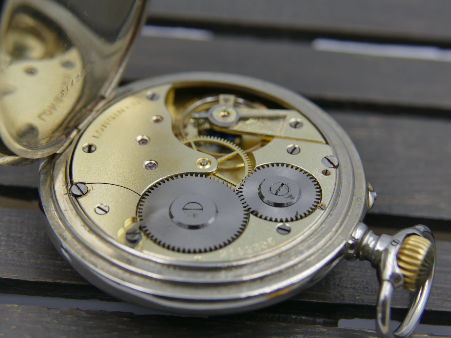 1908 vintage pocket gousset watch Longines manual wind 19.75