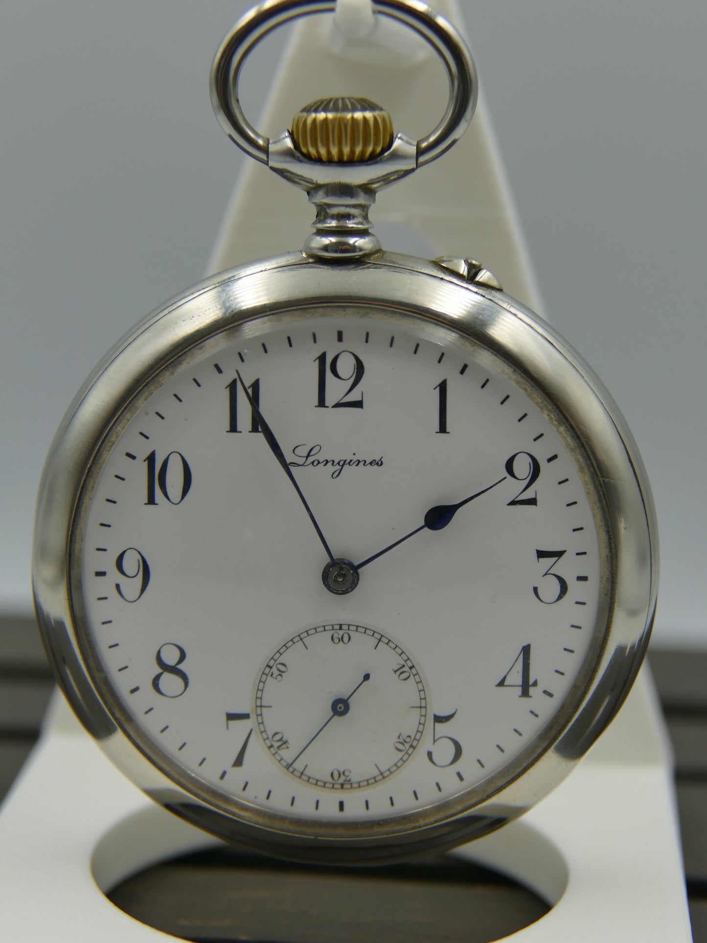 1908 vintage pocket gousset watch Longines manual wind 19.75