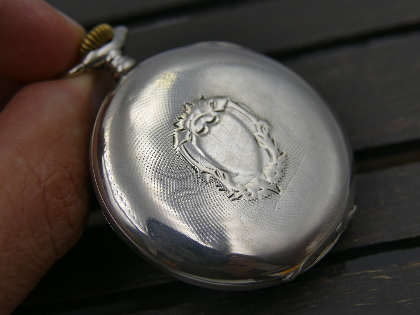 vintage pocket gousset watch Maestria Chronometer manual wind case in silver 0.800