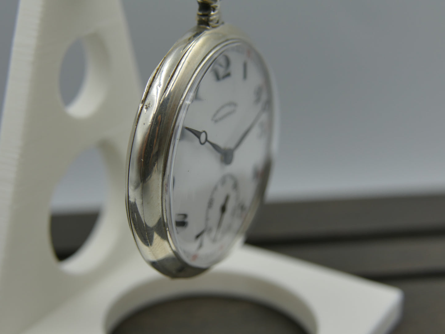 vintage pocket gousset watch Maestria Chronometer manual wind case in silver 0.800