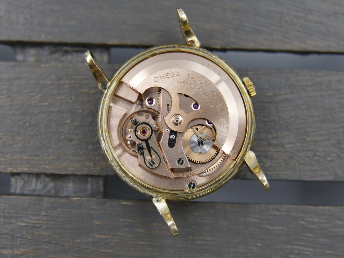 50’s vintage watch mens Omega ref 2862 / 2865 4 automatic 501 gold 80M