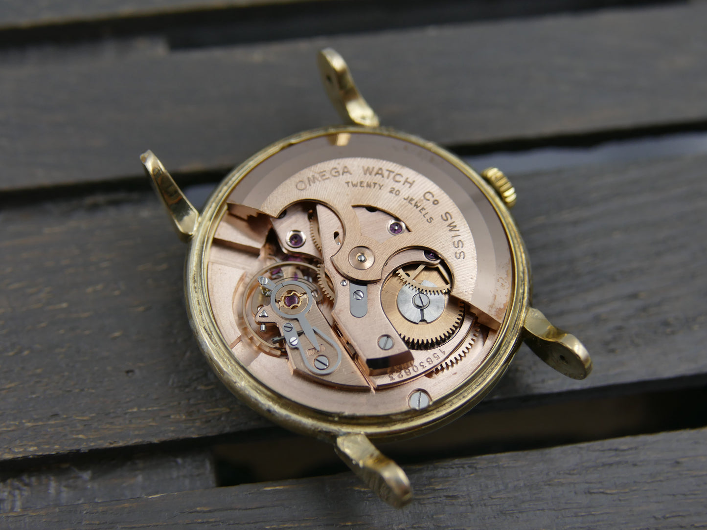 50’s vintage watch mens Omega ref 2862 / 2865 4 automatic 501 gold 80M