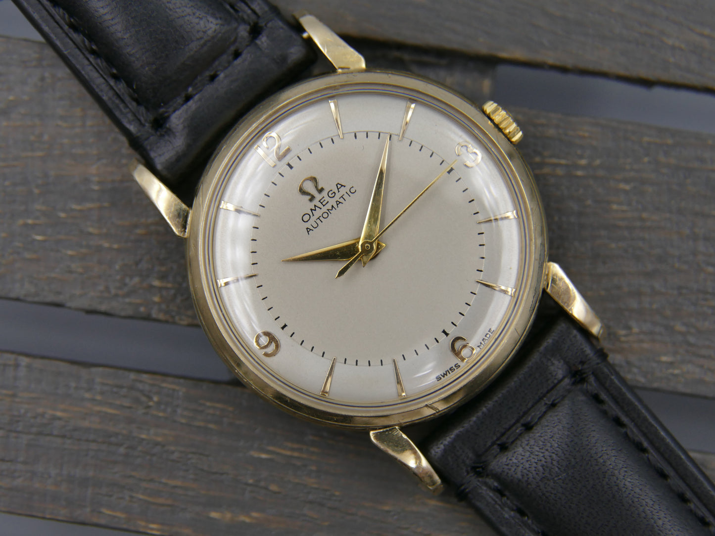 50’s vintage watch mens Omega ref 2862 / 2865 4 automatic 501 gold 80M