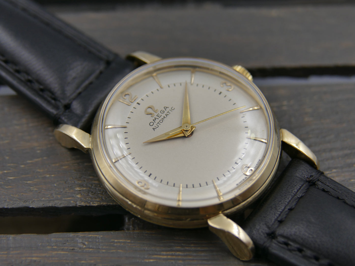 50’s vintage watch mens Omega ref 2862 / 2865 4 automatic 501 gold 80M