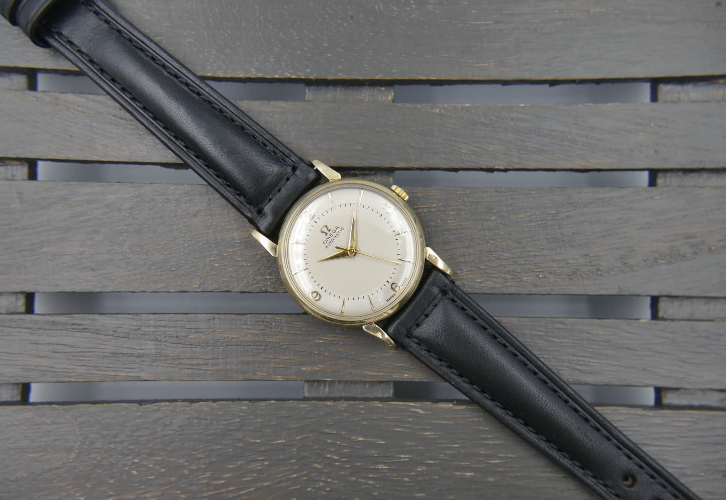 50’s vintage watch mens Omega ref 2862 / 2865 4 automatic 501 gold 80M