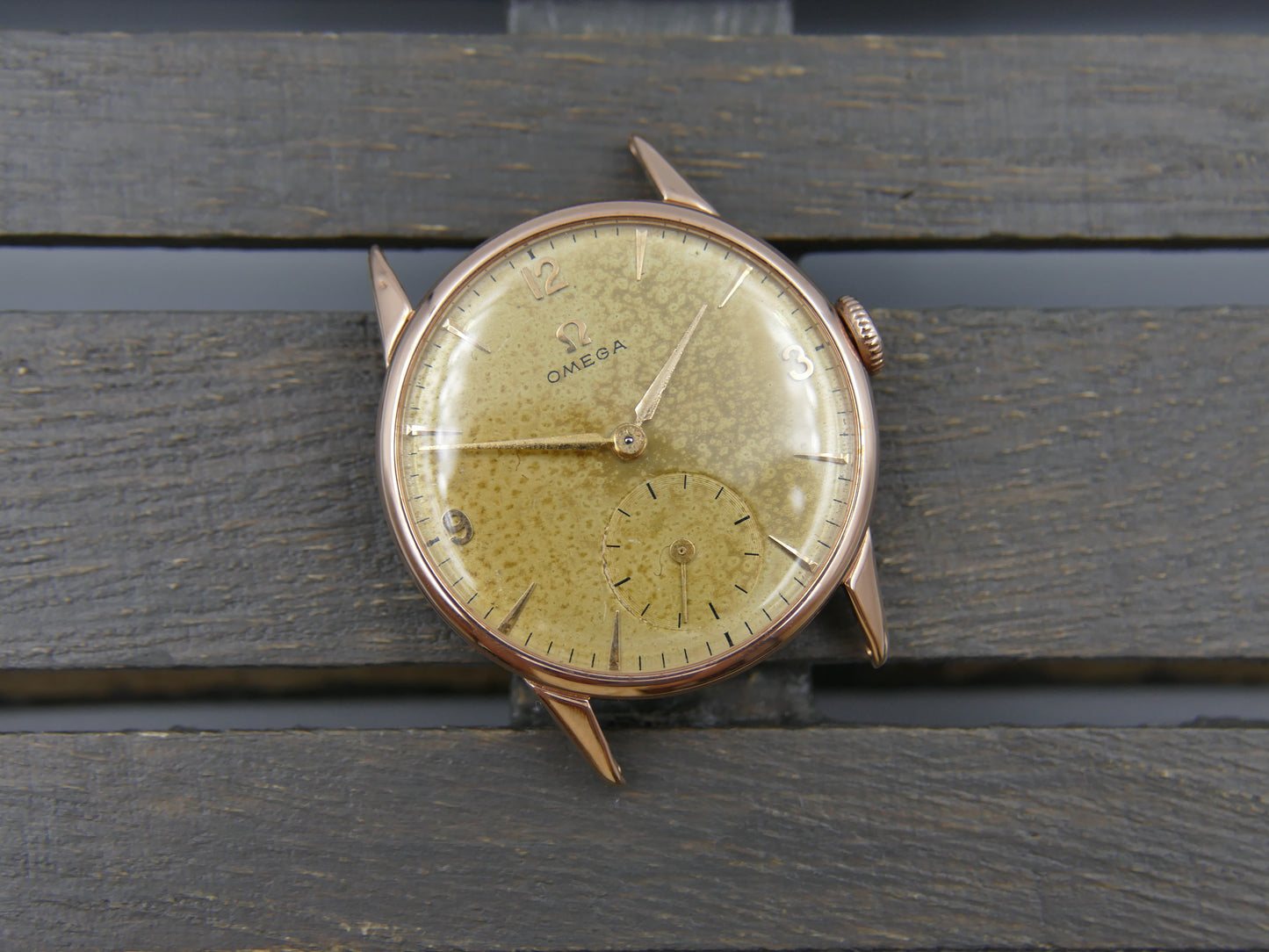 50’s vintage watch mens Omega ref. 14714 -62-SC rose gold pl serviced
