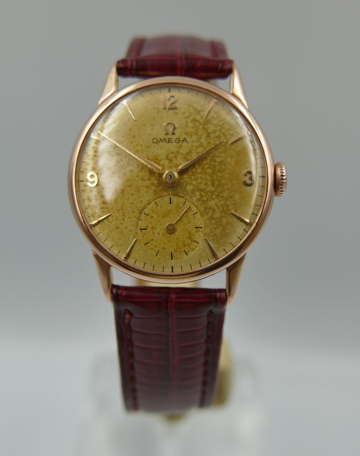 50’s vintage watch mens Omega ref. 14714 -62-SC rose gold pl serviced