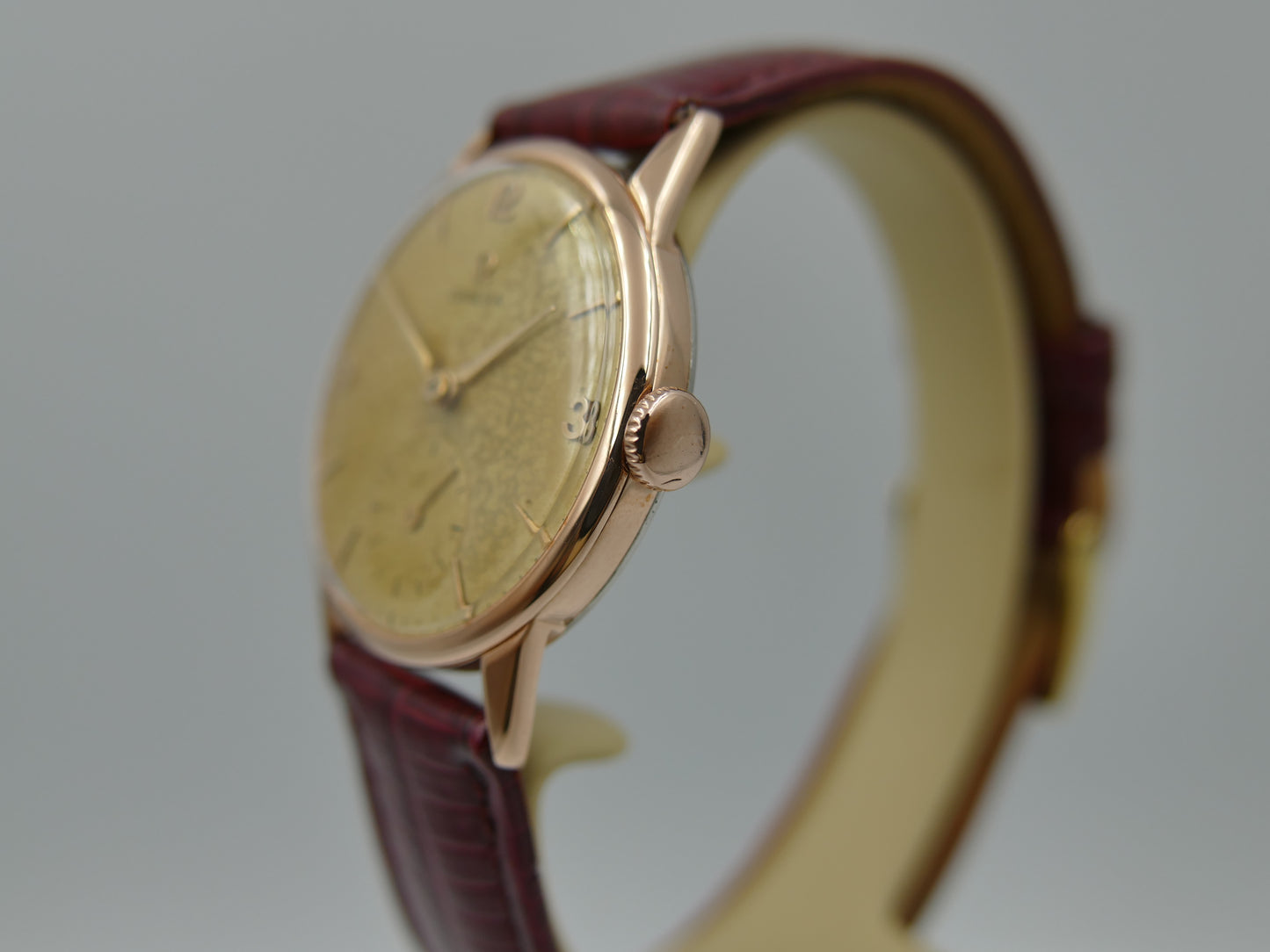 50’s vintage watch mens Omega ref. 14714 -62-SC rose gold pl serviced