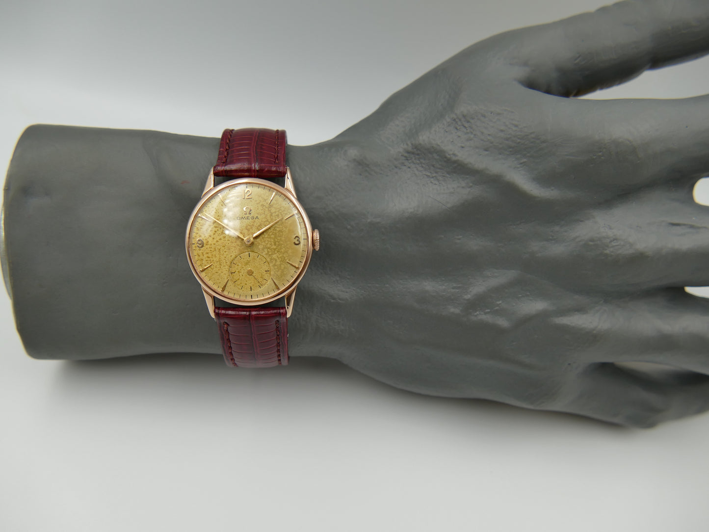 50’s vintage watch mens Omega ref. 14714 -62-SC rose gold pl serviced
