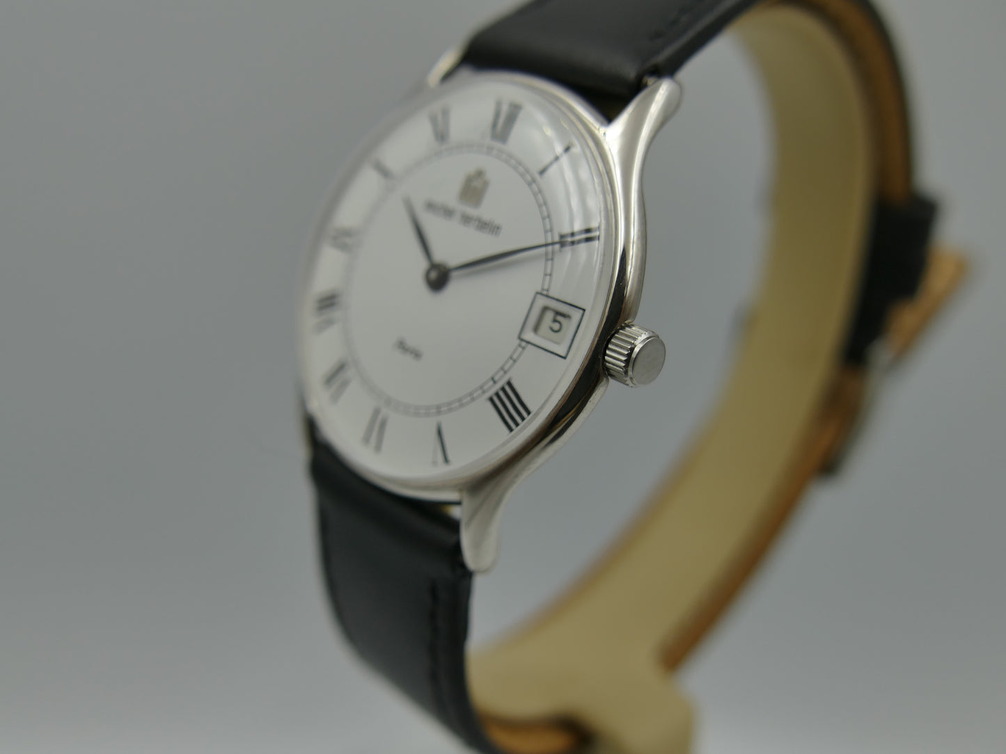 80s watch mens Michel Herbelin Paris ref 2813 Peseux 7001 flat serviced