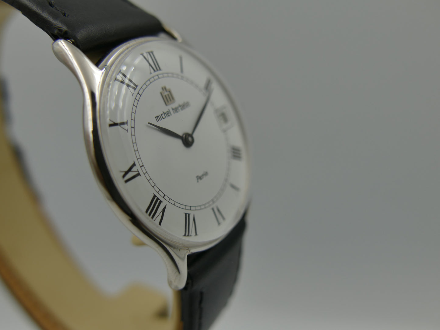 80s watch mens Michel Herbelin Paris ref 2813 Peseux 7001 flat serviced