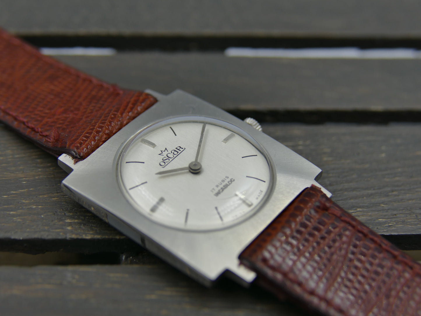 70s vintage watch mens Oscar hand wind FHF 35 Extra Plan square