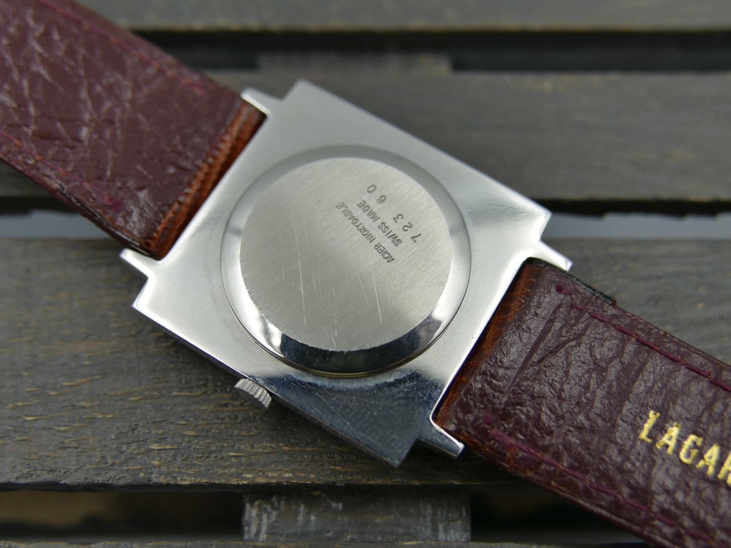 70s vintage watch mens Oscar hand wind FHF 35 Extra Plan square