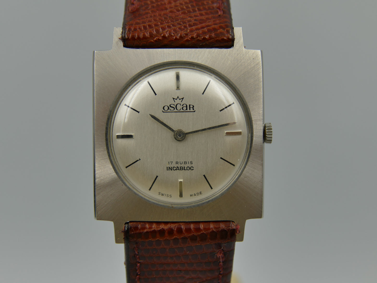 70s vintage watch mens Oscar hand wind FHF 35 Extra Plan square